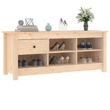 Shoe Cabinet 110x38x45.5 cm Solid Wood Pine - Close-Up Angle