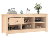 Shoe Cabinet 110x38x45.5 cm Solid Wood Pine - Low Angle