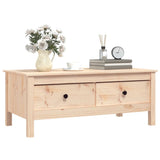 Coffee Table 100x50x40 cm Solid Wood Pine - Top-Down View