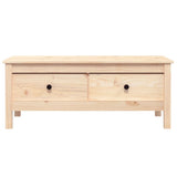 Coffee Table 100x50x40 cm Solid Wood Pine - Rear View