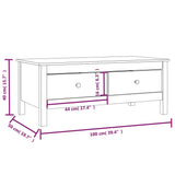 Coffee Table 100x50x40 cm Solid Wood Pine - Extra Image