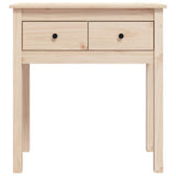 Console Table 70x35x75 cm Solid Wood Pine - Rear View