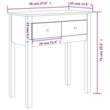 Console Table 70x35x75 cm Solid Wood Pine - Extra Image