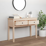 Console Table 100x35x75 cm Solid Wood Pine - Side View