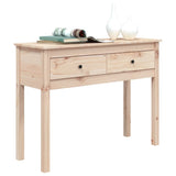 Console Table 100x35x75 cm Solid Wood Pine - Top-Down View