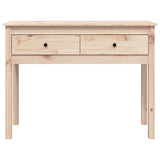 Console Table 100x35x75 cm Solid Wood Pine - Rear View