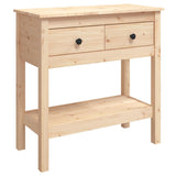 Console Table 75x35x75 cm Solid Wood Pine - Front View