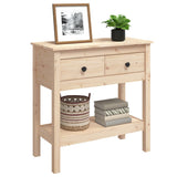 Console Table 75x35x75 cm Solid Wood Pine - Top-Down View