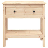 Console Table 75x35x75 cm Solid Wood Pine - Rear View