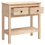 Console Table 75x35x75 cm Solid Wood Pine - Close-Up Angle