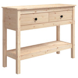 Console Table 100x35x75 cm Solid Wood Pine - Front View