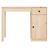 Desk 100x50x75 cm Solid Wood Pine - Rear View