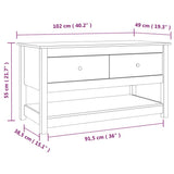 Coffee Table 102x49x55 cm Solid Wood Pine