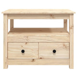 Coffee Table 71x49x55 cm Solid Wood Pine - Close-Up Angle