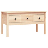 Coffee Table 102x49x55 cm Solid Wood Pine - Front View