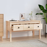 Coffee Table 102x49x55 cm Solid Wood Pine - Side View