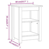 Bedside Cabinets 2 pcs 40x35x55 cm Solid Wood Pine - Extra Image
