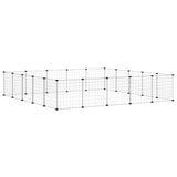 20-Panel Pet Cage with Door Black 35x35 cm Steel