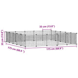20-Panel Pet Cage with Door Black 35x35 cm Steel - Top-Down View