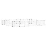 28-Panel Pet Cage with Door Black 35x35 cm Steel