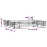 28-Panel Pet Cage with Door Black 35x35 cm Steel - Top-Down View