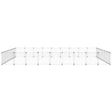 36-Panel Pet Cage with Door Black 35x35 cm Steel