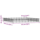 36-Panel Pet Cage with Door Black 35x35 cm Steel - Top-Down View