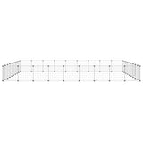 36-Panel Pet Cage with Door Black 35x35 cm Steel