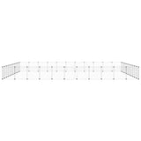 44-Panel Pet Cage with Door Black 35x35 cm Steel