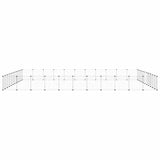 44-Panel Pet Cage with Door Black 35x35 cm Steel