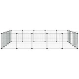 20-Panel Pet Cage with Door Black 35x35 cm Steel