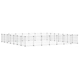 28-Panel Pet Cage with Door Black 35x35 cm Steel