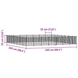 28-Panel Pet Cage with Door Black 35x35 cm Steel - Top-Down View