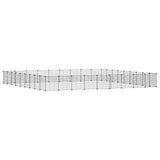 36-Panel Pet Cage with Door Black 35x35 cm Steel - Front View