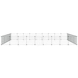 36-Panel Pet Cage with Door Black 35x35 cm Steel
