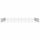 44-Panel Pet Cage with Door Black 35x35 cm Steel