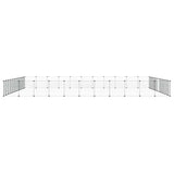 44-Panel Pet Cage with Door Black 35x35 cm Steel