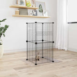 8-Panel Pet Cage Black 35x35 cm Steel