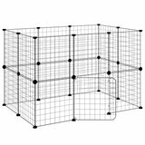20-Panel Pet Cage with Door Black 35x35 cm Steel