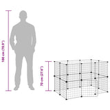 20-Panel Pet Cage with Door Black 35x35 cm Steel - Extra Image