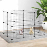 20-Panel Pet Cage with Door Black 35x35 cm Steel