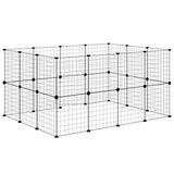 28-Panel Pet Cage with Door Black 35x35 cm Steel - Close-Up Angle