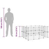 28-Panel Pet Cage with Door Black 35x35 cm Steel - Extra Image