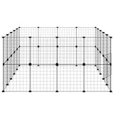 36-Panel Pet Cage with Door Black 35x35 cm Steel - Rear View