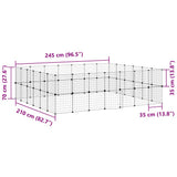 52-Panel Pet Cage with Door Black 35x35 cm Steel - Extra Image