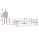 52-Panel Pet Cage with Door Black 35x35 cm Steel - Extra Image