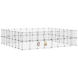 60-Panel Pet Cage with Door Black 35x35 cm Steel