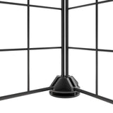 60-Panel Pet Cage with Door Black 35x35 cm Steel - Side View