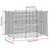 20-Panel Pet Cage with Door Black 35x35 cm Steel - Top-Down View