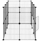 20-Panel Pet Cage with Door Black 35x35 cm Steel